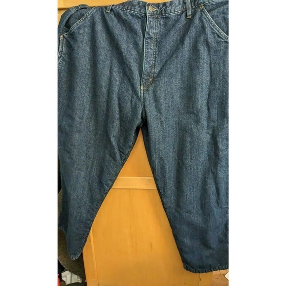 Wrangler Fleece Lined‎ Carpenter Jeans, Men's 42x30, Blue Denim Actual 44X31 - Picture 1 of 6